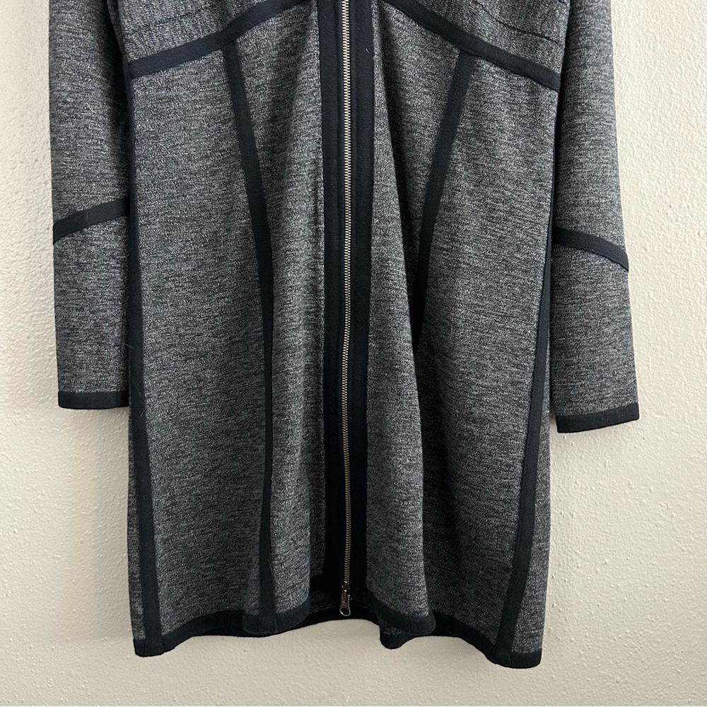 Title Nine Merino Wool Blend Full Zip Cardigan Duster Sweater Hooded Dress Sz M - Picture 3 of 9
